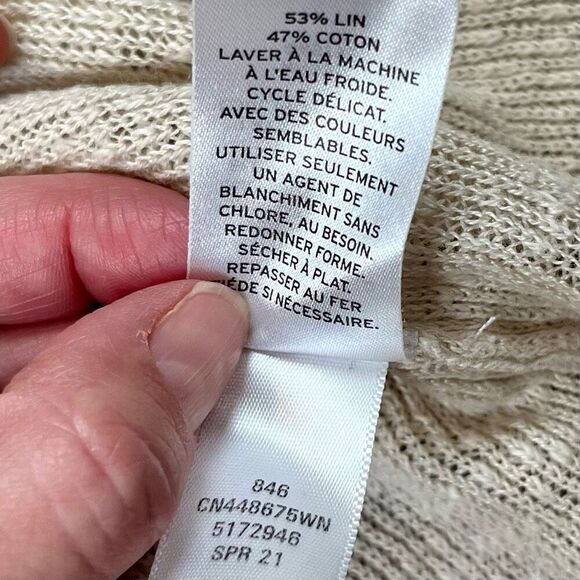 Caslon Cream Open Front Long Sleeve Cardigan 2X - Picture 8 of 11